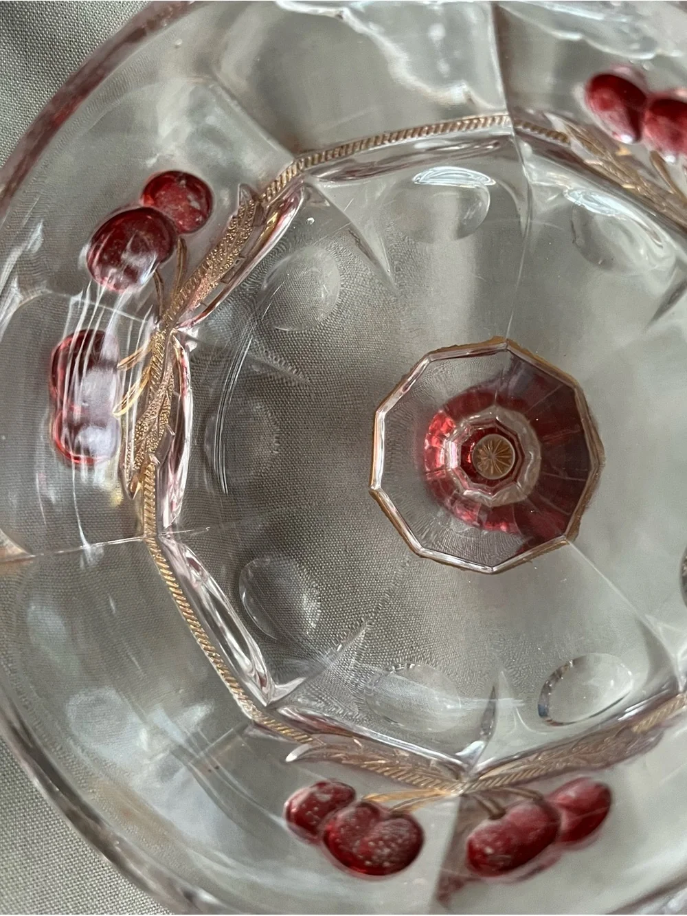 Vintage Mosser Glass Butter Cheese Dish Northwood Cherry & Cable Pattern